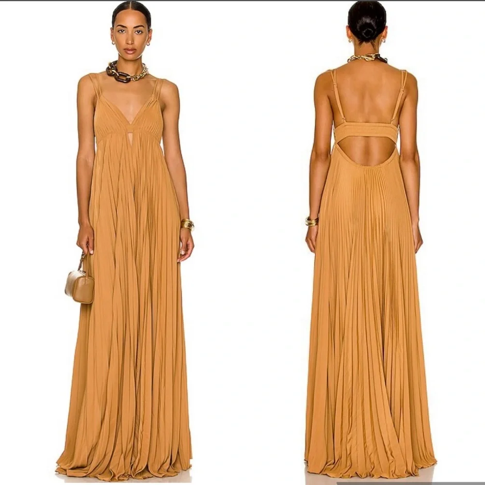 A.L.C Arianna Cutout Pleated Maxi Dress - Picture 4 of 16